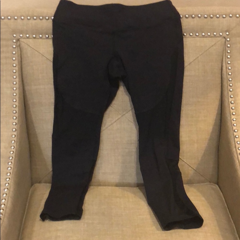 Splits59 Black Mesh Capri Leggings